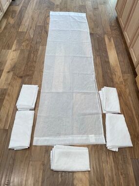 Set of 6 Sheer XL Curtain Panels